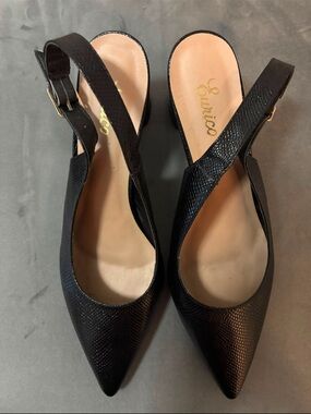 Eurico Max Black Textured Toe Heels • Size 13